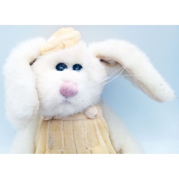 Boyds Bears Libby Lapinette White Bunny Plush Hat Jumper 6 Inch Animal Spring - Picture 8 of 15